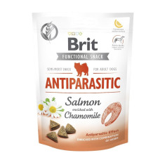 Лакомство для собак Brit Care Functional Snack Antiparasitic Salmon для поддержания микрофлоры кишечника собак – с лососем, 150 г
