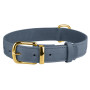 Нашийник для собак шкіряний BronzeDog Crazy, денім