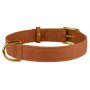 Нашийник для собак шкіряний BronzeDog Crazy, тауні