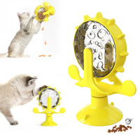 Игрушка для котов Bronzedog PetFun Кормушка на присоске, желтая