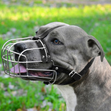 Намордник металлический Bronzedog №5 (питбуль, бультерьер, басетхаунд), 39х13 см