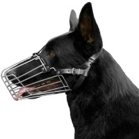 Намордник металевий Bronzedog №6 (вівчарка), посилений, 34х12.5 см