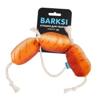 Іграшка для собак з пищалкою Barksi Сосиски з канатом