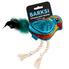Игрушка для котов Barksi Птичка с колокольчиком и перьям