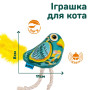 Игрушка для котов Barksi Папугай с колокольчиком и перьям