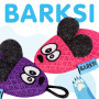 Игрушка для котов Barksi Мышка с колокольчиком и перьям, розовая