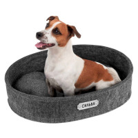 Лежанка BronzeDog Овальна Сіра