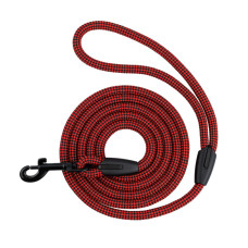 Поводок для собак BronzeDog Active из альпинистского шнура, длина 183 см, черно-красный