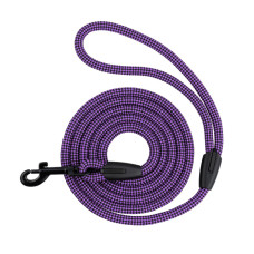Поводок для собак BronzeDog Active из альпинистского шнура, длина 183 см, черно-фиолетовый
