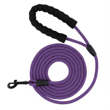 Поводок для собак BronzeDog Active из альпинистского шнура, длина 3 м, черно-фиолетовый