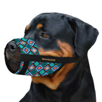 Намордник для собак Bronzedog нейлоновый регулируемый "Ромбы"