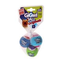 Іграшка для собак Три м'ячі з пищалкою GIGWI Ball, 4 см