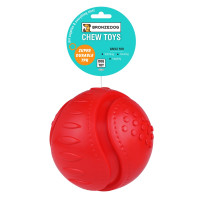 Игрушка для собак Bronzedog CHEW Звуковой футбольный мяч, красный, 15.2см