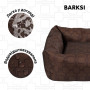 Лежак для животных Barksi Home, квадратный, коричневый