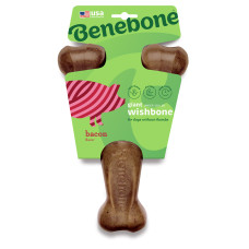 Жевательная игрушка со вкусом бекона Benebone Wishbone Bacon Giant для собак весом до 54 кг