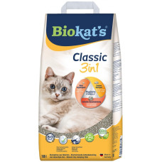 Наполнитель для кошачьего туалета Biokat's Classic 3in1, 18кг - бентонитовый