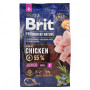 Сухой корм Brit Premium Junior S для щенков и взрослых собак мелких пород, с курицей, 3 кг