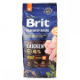 Сухой корм Brit Premium Adult M для взрослых собак средних пород, с курицей, 15 кг