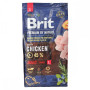 Сухой корм Brit Premium Adult L для взрослых собак крупных пород, с курицей, 8 кг