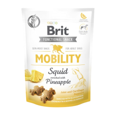 Лакомство для собак Brit Care Dog Snack Mobility для поддержания здоровья суставов у собак – с кальмаром и ананасом, 150 г