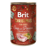Вологий корм Brit Mono Protein Christmas для собак "Різдвяна вечеря" (короп, картопля, морква, горошок), 400 г