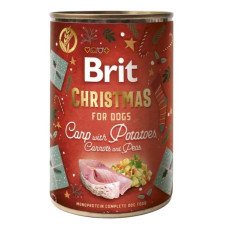Влажный корм Brit Mono Protein Christmas для собак "Рождественский ужин" (карп, картофель, морковь, горошек), 400 г