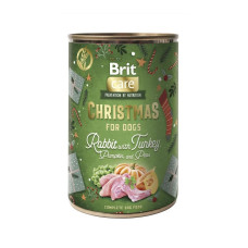 Влажный корм Brit Mono Protein Christmas Rabbit для собак "Рождественский ужин" (кролик, индейка, тыква и горох), 400 г