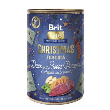 Влажный корм Brit Mono Protein Christmas Duck для собак "Рождественский ужин" (утка, батат, яблоки и шпинат), 400 г