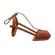 Намордник для собак кожаный COLLAR №1 (доберман), коричневый, 23х9 см