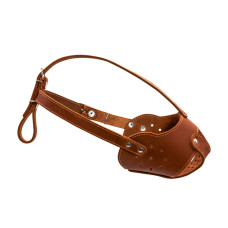 Намордник для собак кожаный COLLAR №3 (бультерьер), коричневый, 33х8 см