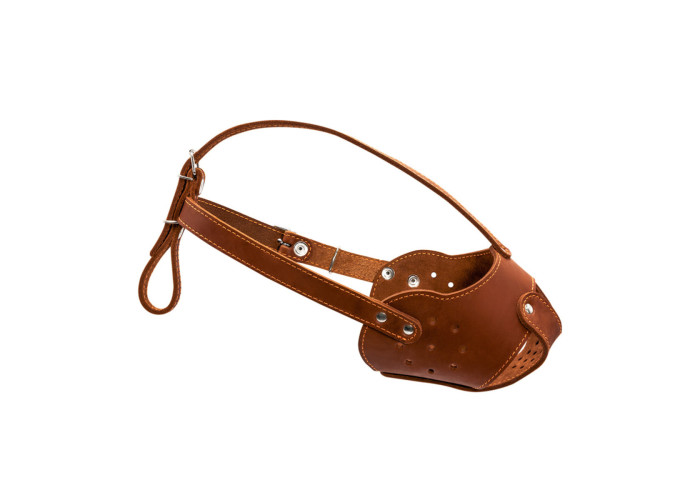 Намордник для собак шкіряний COLLAR №2 (стафф), коричневий, 31х9 см
