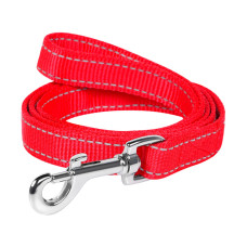 Поводок "Dog Extreme" нейлоновый двойной, длина 122 см, красный