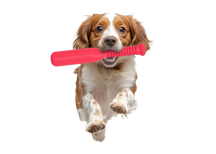 Игровая бита для апортировки PitchDog, розовая