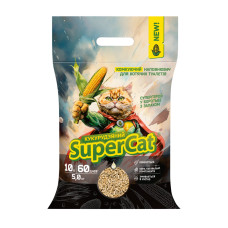 Кукурудзяний наповнювач SUPERCAT, що комкується для котячих туалетів, 5 кг