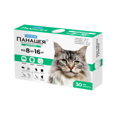 Superium Панацея, противопаразитарные таблетки для котов весом от 8 кг до 16 кг