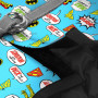 Шлея для собак м'яка WAUDOG Clothes c QR паспортом "Ліга Справедливості"