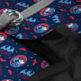 Шлея для собак мягкая WAUDOG Clothes c QR паспортом "Бэтмен красно-голубой"