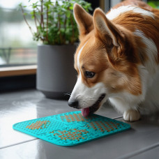 Коврик для слизывания WAUDOG SILICONE, голубой