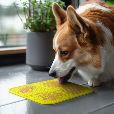 Коврик для слизывания WAUDOG SILICONE, желтый