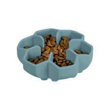 Миска для медленного кормления WAUDOG SILICONE, 450 мл, серая