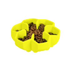 Миска для медленного кормления WAUDOG SILICONE, 450 мл, желтая