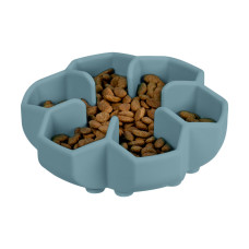Миска для медленного кормления WAUDOG SILICONE, 750 мл, серая