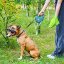 Поводок-рулетка для собак WAUDOG R-leash с контейнером для пакетов, светоотражающая лента, голубой