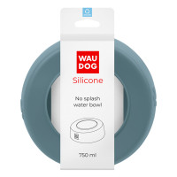 Миска-непроливайка WAUDOG Silicone, 750 мл, сіра