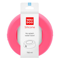 Миска-непроливайка WAUDOG Silicone, 750 мл, рожева