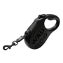 Поводок-рулетка для собак WAUDOG R-leash Monochrome Black, черная