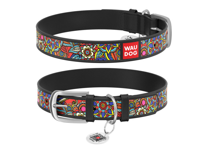 Нашийник WAUDOG Design "Фолк", чорний