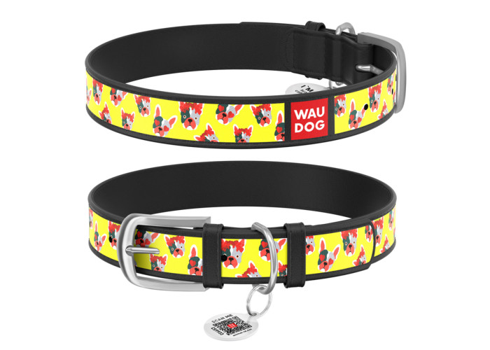 Нашийник WAUDOG Design "Француз", чорний