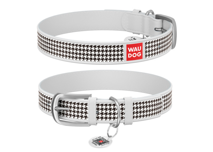 Нашийник WAUDOG Design "Шанель", білий