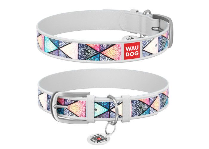Нашийник WAUDOG Design "Бохо", білий